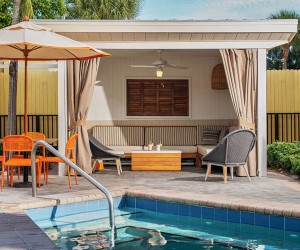pool cabana at St. Pete Shores Hotel
