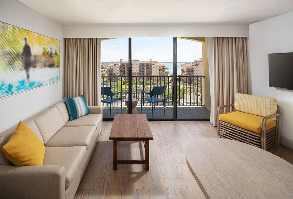 living room suite St. Pete Shores Hotel