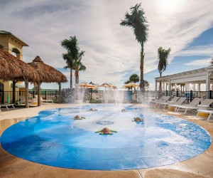 splash pad at St. Pete Shores Hotel