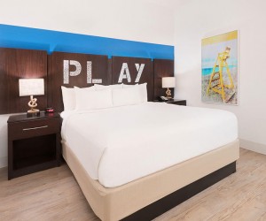 king bedroom hotel suite at St. Pete Shores Hotel