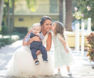 bride with children