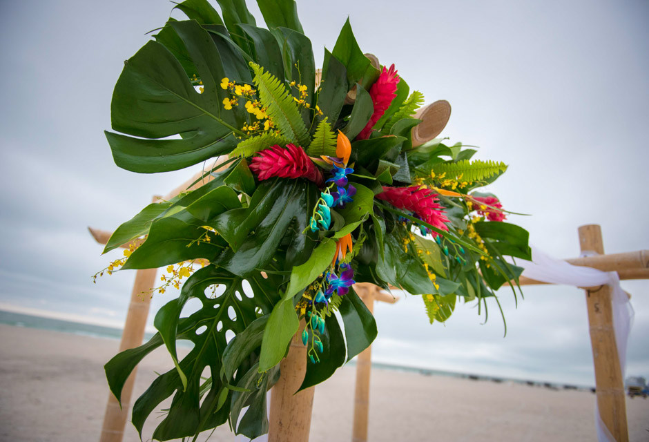 Florida beach wedding details at Sirata Resort