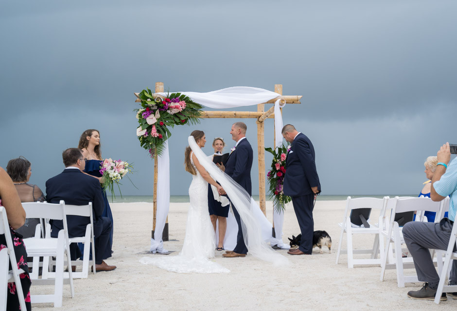 Wedding couple at Sirata Beach Resort in St Pete Beach