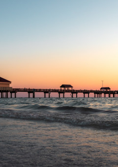 pier at sunset
